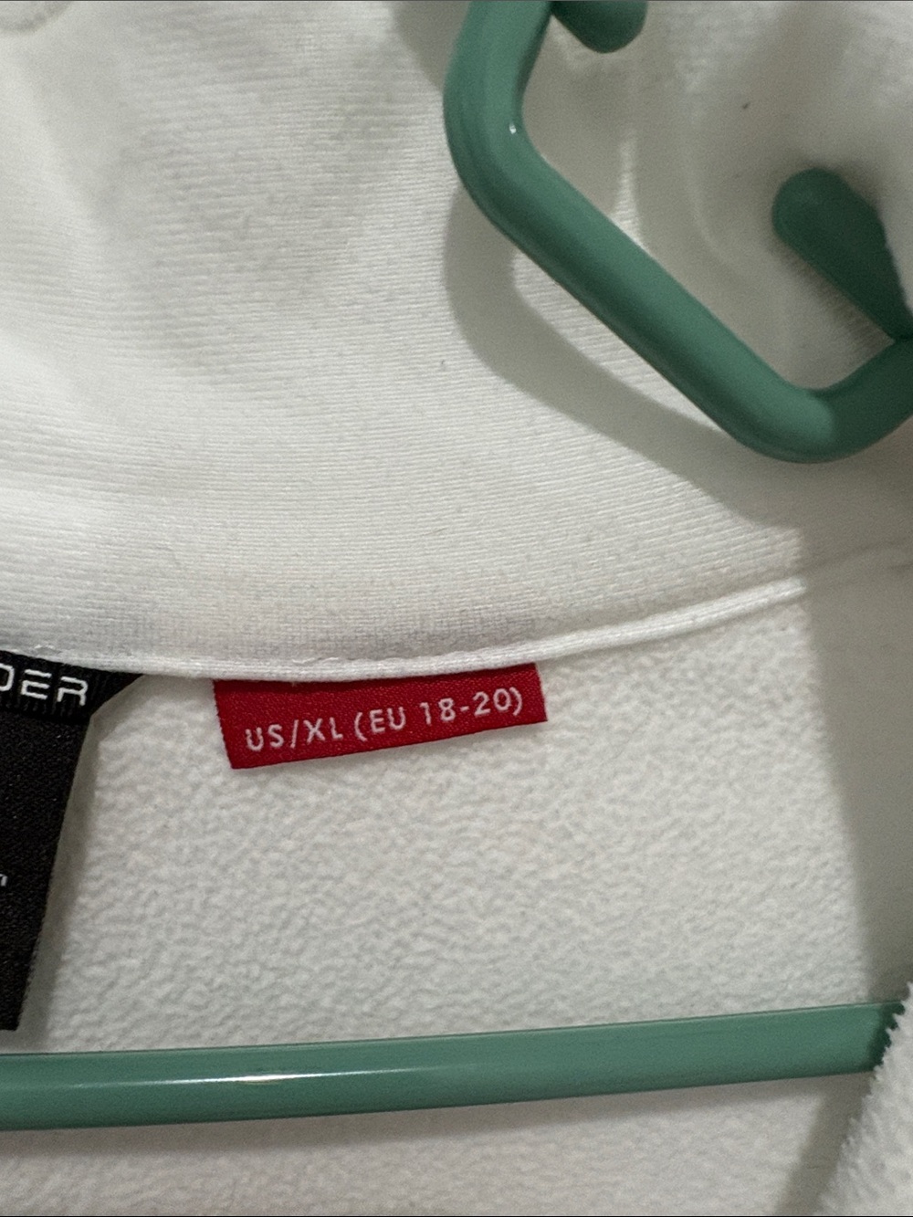 Spyder Women's White Full-Zip Jacket with Tan Trim - Picture 3 of 4